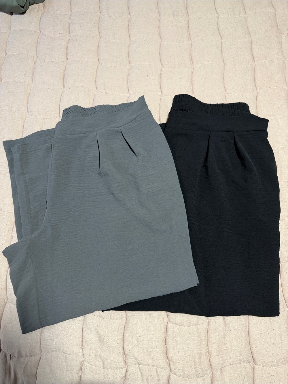 Amazon Women’s Pencil Skirt Duo – Black and Grayish Blue